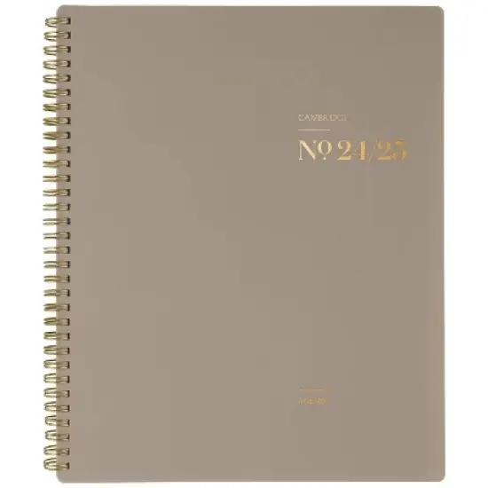 Cambridge Workstyle 2024-25 Weekly/Monthly Planner 11.125"x9.375" Taupe: Agenda, Twin-Wire Binding, Acid-Free Paper image {12}