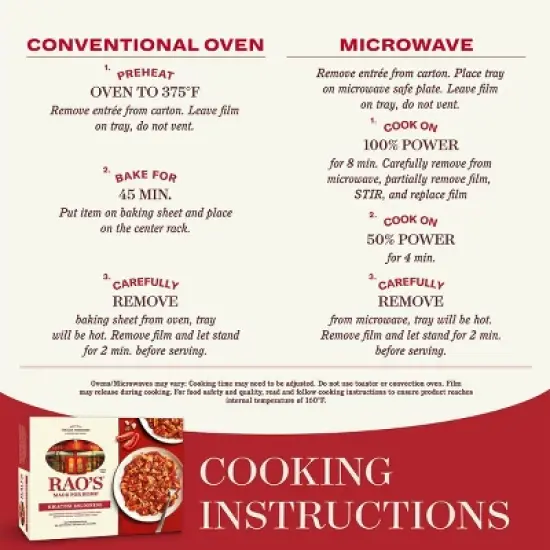 Rao's Made for Home All Natural Frozen Pasta Meal Rigatoni Bolognese - 25oz image {3}