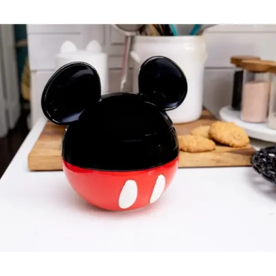 Silver Buffalo Disney Mickey Mouse Ceramic Snack Jar Container With Lid | 6 Inches Tall image {5}