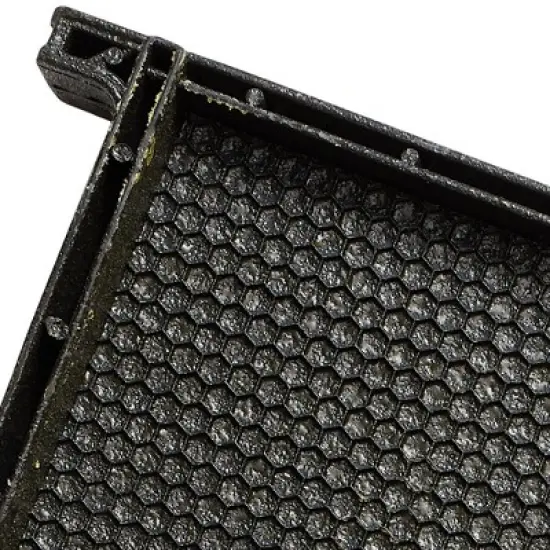 Honey Keeper 9" Black Plastic Beeswax Coated Bee Frame and Foundation Body, 10 Pack image {3}