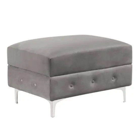 Elmhurst Glam Deep Button Tufted Ottoman - HOMES: Inside + Out image {3}
