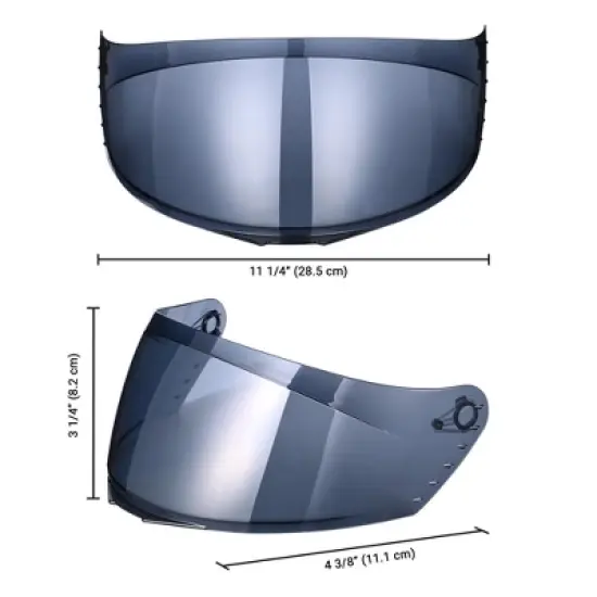 Motorcycle Helmet Visor Replacement Wind Shield for AHR RUN-F Full Face Helmet Black image {7}