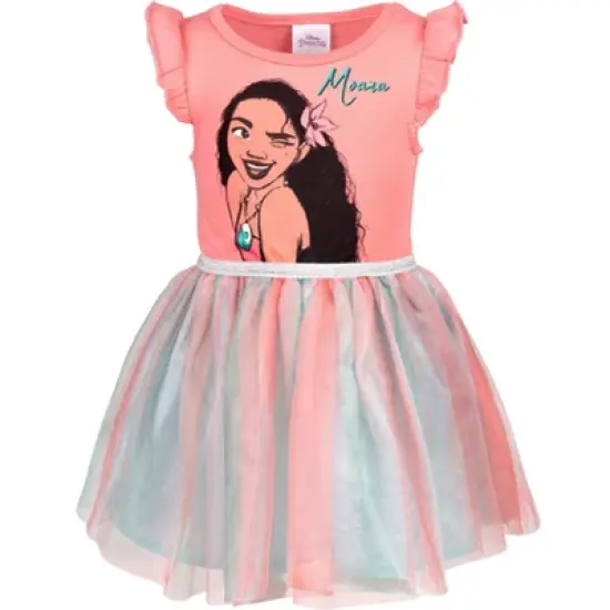 Disney Lilo & Stitch Raya and the Last Dragon Encanto Moana Mirabel Sisu Girls Dress Tulle Dress Little Kid to Big Kid image {9}
