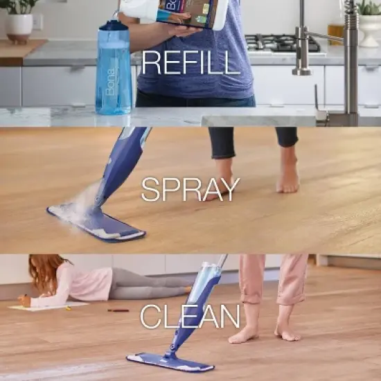 Bona Cleaning Products Wood Cleaner Spray + Mop Multi Purpose Floor Cleaner - Unscented image {4}