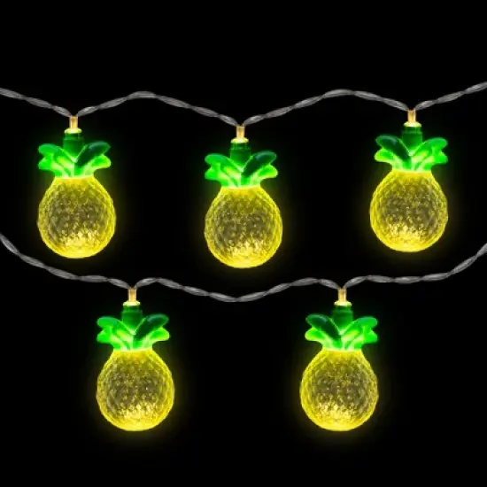 Northlight LED Pineapple Indoor Outdoor Patio Light Set - 4.5' Clear Wire - 10ct image {2}