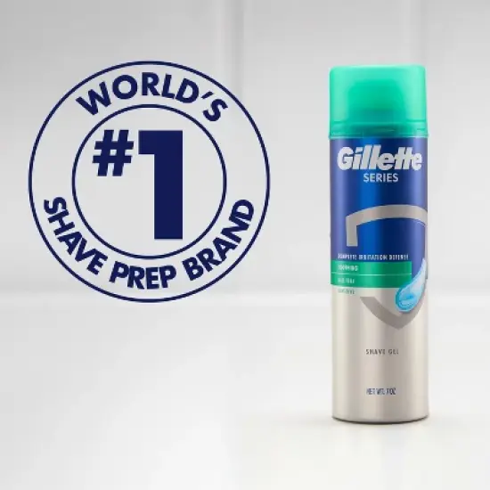 Gillette Series Sensitive Soothing with Aloe Vera Men's Shave Gel - 7oz/2pk image {8}