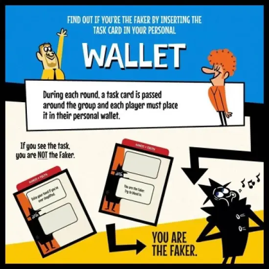 Wilder Games Jackbox: Fakin' It Card Game: Creative Thinking Party Game for 2-6 Players, Includes Cards & Tokens image {2}