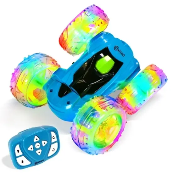 Contixo SC3 RC Flip Racer Stunt Car 2-pack Blue and Green image {7}