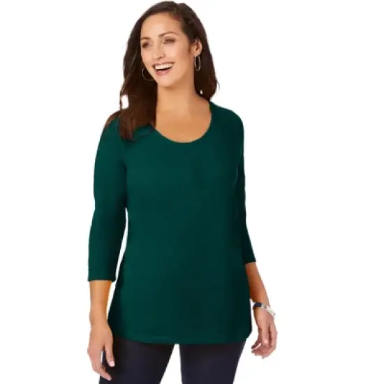 Jessica London Women&rsquo;s Plus Size Scoop-Neck Tee image {23}