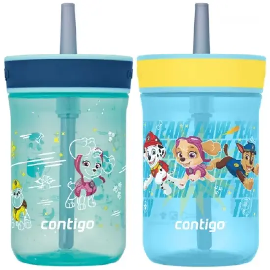 Contigo Kid's 14 oz. Leighton Spill-Proof Tumbler with Straw 2-Pack image {1}