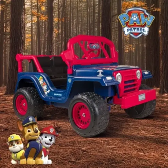 Paw Patrol 12V Kids Electric Ride-On Car, 2-Seater with Music, Sounds, Durable Wheels, Dual Seat Belts, Forward & Reverse Drive image {7}