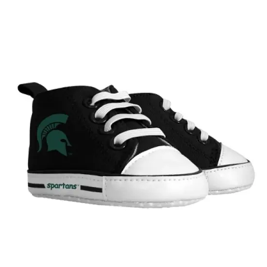 Baby Fanatic 2 Piece Bid and Shoes - NCAA Michigan State Spartans - White Unisex Infant Apparel image {1}