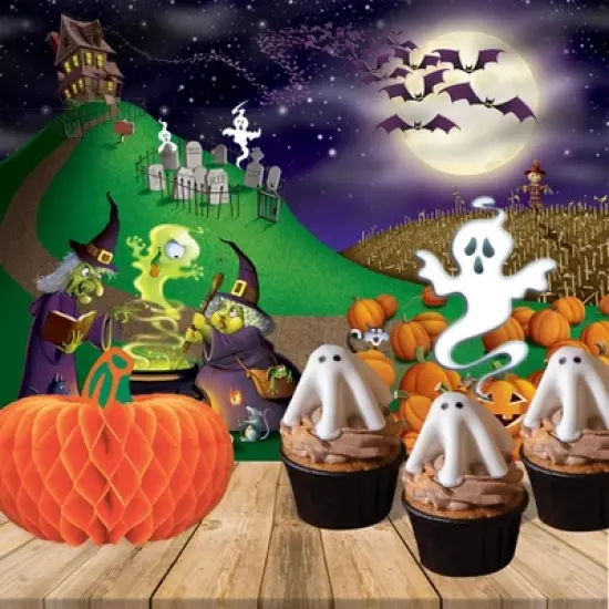 Beistle Halloween Insta-Mural, 5' x 6', (1/Pkg) Multicolored image {1}
