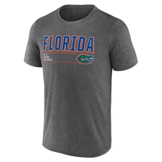 NCAA Florida Gators Men's Charcoal Heather Poly T-Shirt image {3}