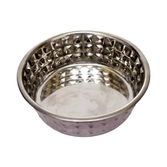 Country Living Set of 2 Hammered Stainless Steel Dog Bowls &ndash; Available in 2 Sizes & 4 Color Options image {15}