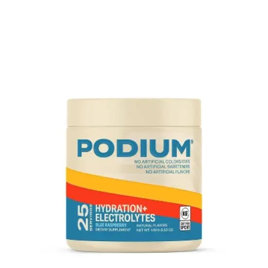 Podium Nutrition Sugar Free Hydration + Electrolytes Powder - Blue Raspberry - 25 Servings image {6}