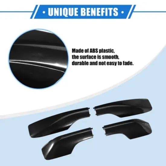 Unique Bargains Car Roof Rack Side Rails End Cover Shell Cap for Toyota RAV4 2001-2005 Durable Plastic Black 4pcs image {2}