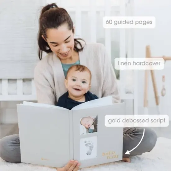 Pearhead Baby Linen Memory Book - Ivory image {8}