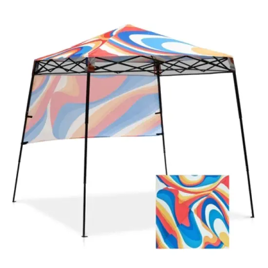EAGLE PEAK 8x8ft Pop Up Canopy with Sidewall, 8x8 Base 6x6 Top image {25}
