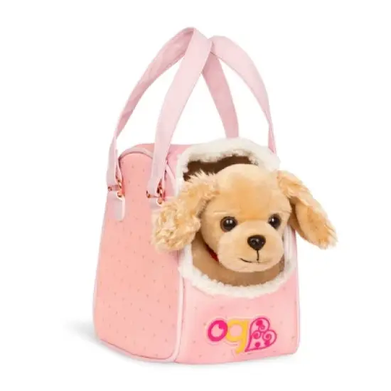Our Generation Hop In Dog Carrier & Pet Plush Puppy for 18" Dolls image {1}