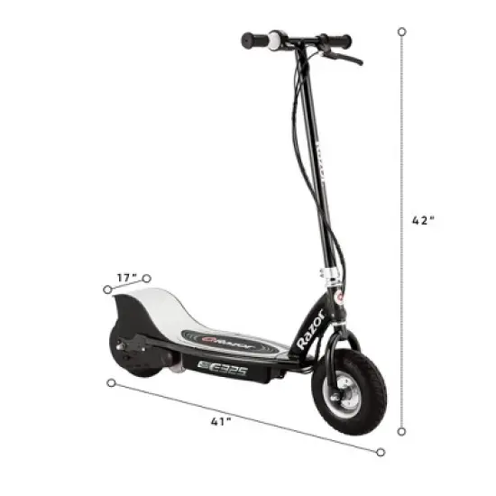Razor E325 RideOn 24V High-Torque Electric Powered Scooter with Twist-Grip Acceleration Control, Rear Brakes, & Retractable Kickstand, Black image {2}