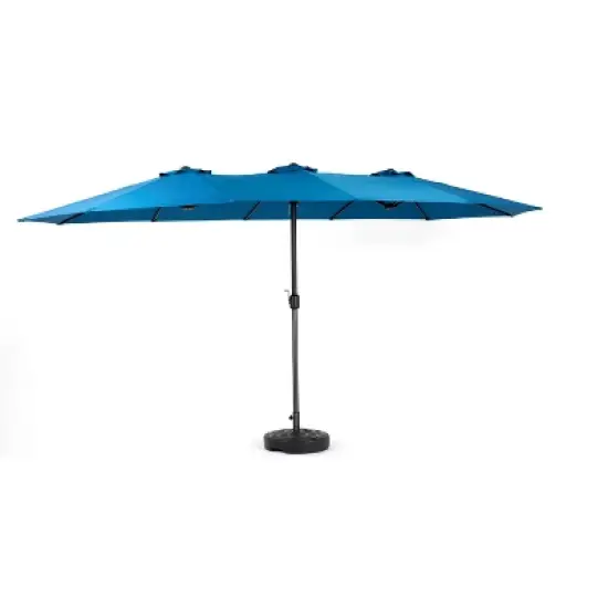 COWLOWN khaki 14.8ft Double-Sided Rectangular Patio Umbrella with Crank, Extra-Large Outdoor Sun Shade for Pool, Deck & Garden image {7}