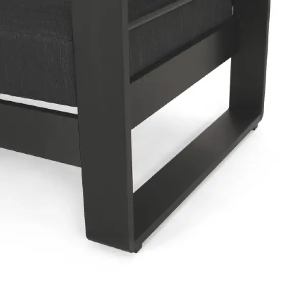 Christopher Knight Home Aluminum Giovanna Rust Resistant Outdoor Patio Loveseat with Cushions: Weather-Resistant, UV-Protected image {7}