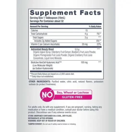 NeoCell Hyaluronic Acid Dietary Supplement Liquid - Berry - 16 fl oz image {8}