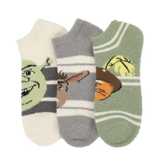 Shrek Boots, Shrek and Donkey Womens Ankle Socks 3 Pack image {3}