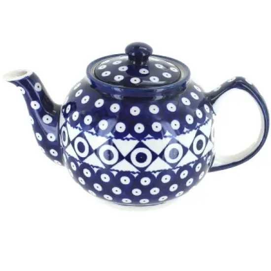Blue Rose Polish Pottery 596 Zaklady Medium Teapot image {17}
