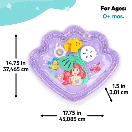 Bright Starts The Little Mermaid Sea Treasure Tummy Time Water Playmat image {5}