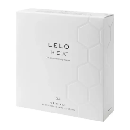 LELO HEX Original Luxury Condoms with Unique Hexagonal Structure - Lubricated - 36ct image {4}