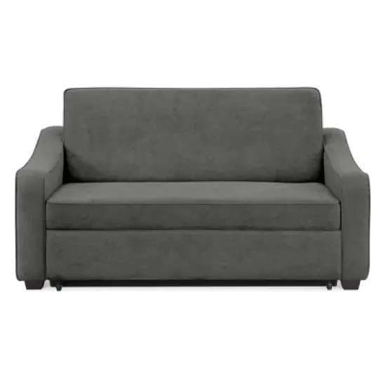 Nelson Convertible Futon Queen Sleeper Sofa Gray - Serta image {1}