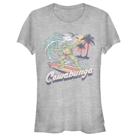 Junior's Teenage Mutant Ninja Turtles Retro Cowabunga Michelangelo T-Shirt image {3}