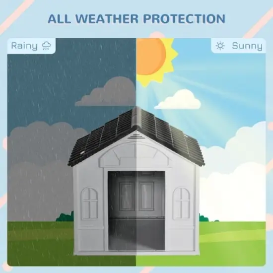 UbMelt Dog House Durable Waterproof Outdoor Dog Kennel Large Dog House Pet Shelter Cage for Winter image {4}