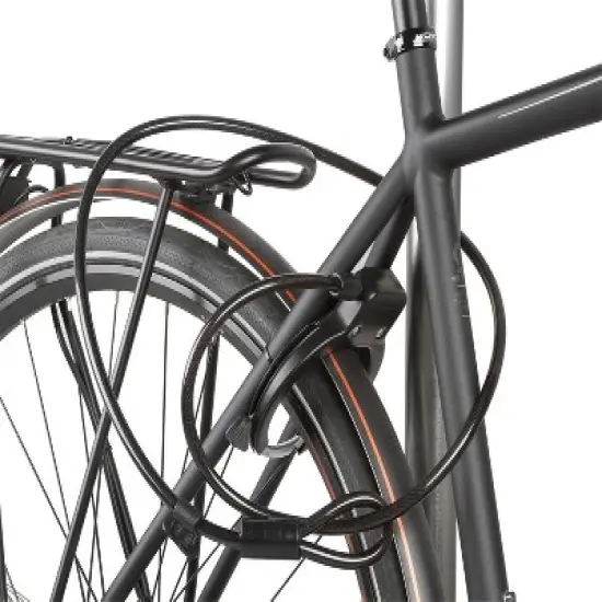 Ringloop Frame Lock with Cable, Black image {1}