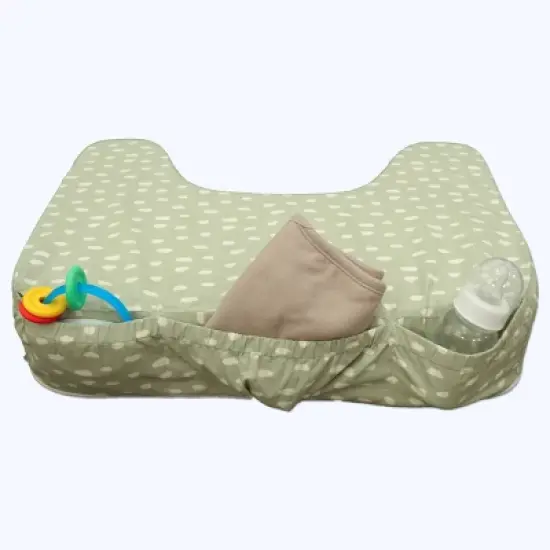 Leachco The Natural Nursing Pillow - Dots/Sage Green image {2}