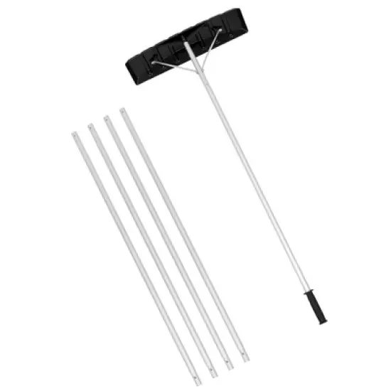 SUGIFT 20ft Snow Roof Rake 25" Plastic Blade Snow Removal Tool for House Roof, , Wet Leaves, Car Snow image {5}