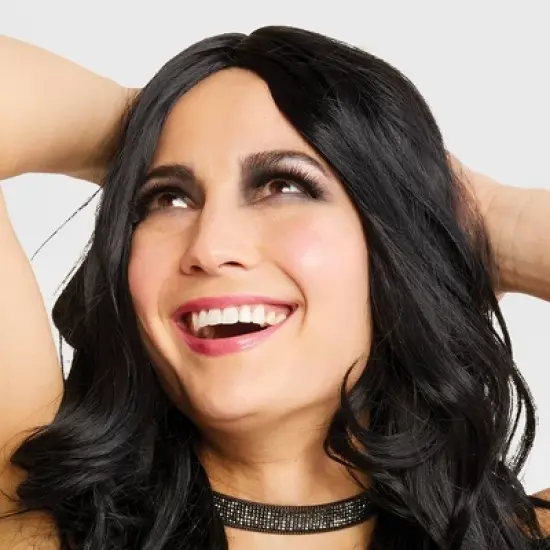 Adult Premium Black Halloween Wig - Hyde and EEK! Boutique&trade; image {2}