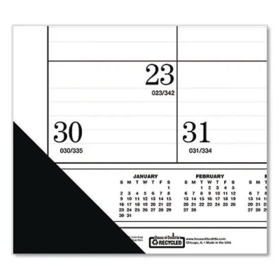 House of Doolittle Recycled One-Color Dated Monthly Desk Pad Calendar 12-Month January 2026 to December 2026 White Sheets Black Binding image {3}