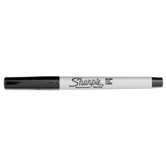 Sharpie Permanent Markers Ultra Fine Point Black Dozen 37001 image {2}