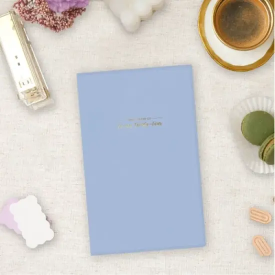 Ivory Paper Co 2024 Planner 8"x5" Weekly/Monthly Bookbound Light Gray Blue image {1}