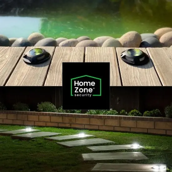 Home Zone Security&reg; 12-Pack Outdoor Solar Deck Light, Black, 20 Lumens image {3}