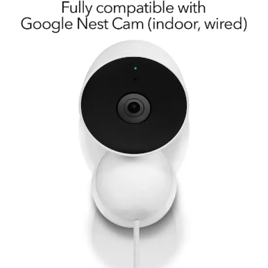 Wasserstein Magnetic Wall Mount for Google Nest Cam (Indoor, Wired) - More Mounting Options for Your Nest Cam (White) image {6}