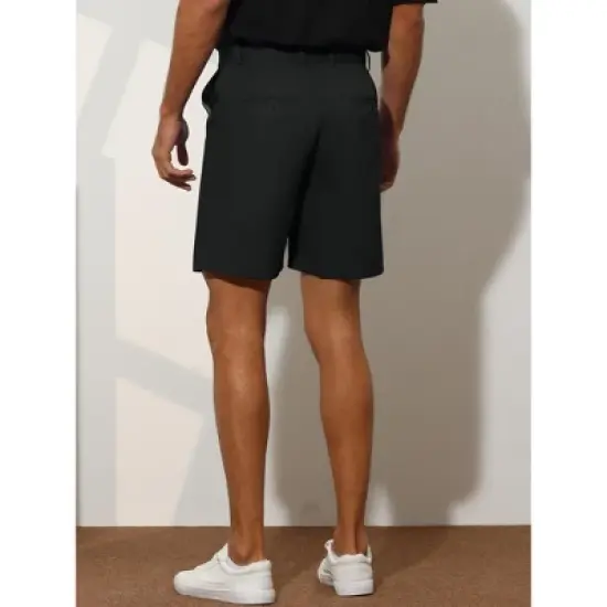 Lars Amadeus Men's Classic Fit Lightweight Flat Front Business Chino Shorts image {2}