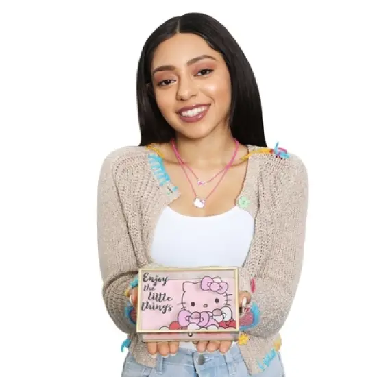 Sanrio Hello Kitty Enjoy the little things Glass Jewelry Storage Box, Authentic Officially Licensed image {1}