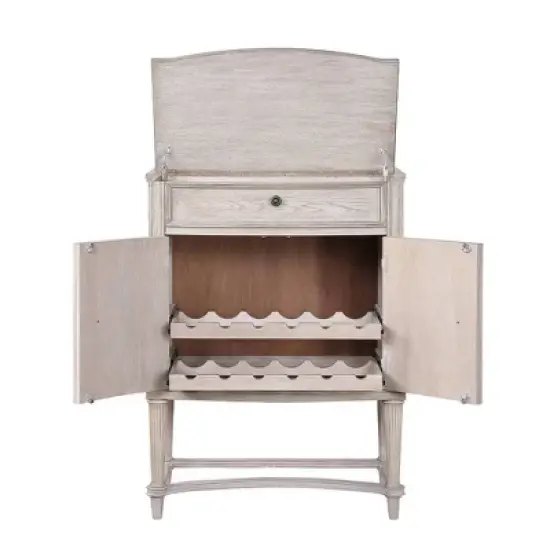 Acme Furniture Wynsor Wine Rack Vintage Bone White Finish image {2}