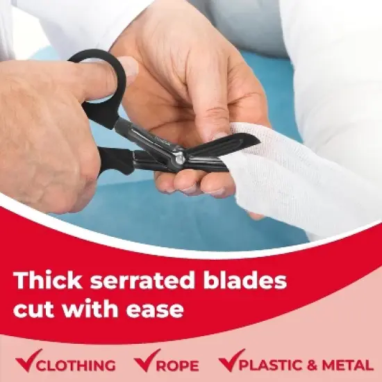 Titanium Bonded Bent Bandage Shears 7" image {4}