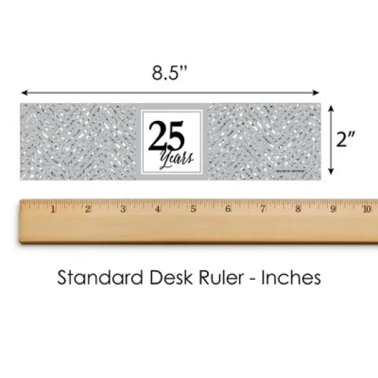 Big Dot of Happiness We Still Do - 25th Wedding Anniversary - Anniversary Party Water Bottle Sticker Labels - Set of 20 image {3}