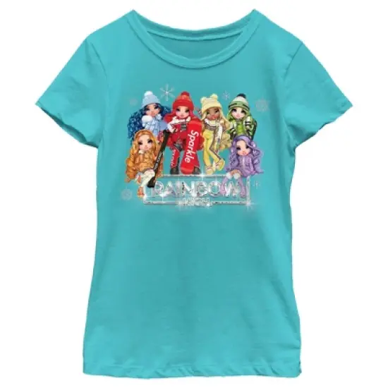 Girl's Rainbow High Winter Group Shot Logo T-Shirt image {3}